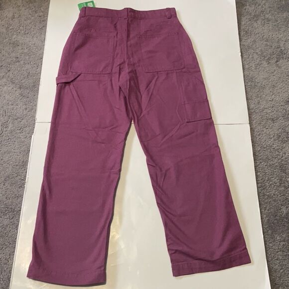 Gap high rise Cargo pants, mauve/ purple, 100% cotton. size 4P NWT - Picture 3 of 15
